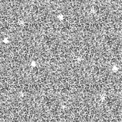 Silver vector texture. Glitter seamless pattern with metallic effect. Sparkle decorative background.