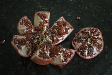 Pomegranate and Top on Granite