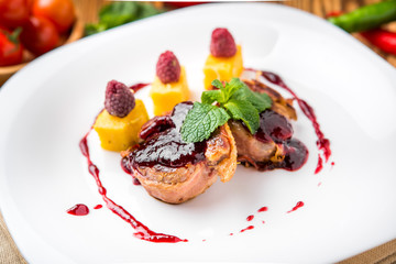 beautiful and tasty food on a plate