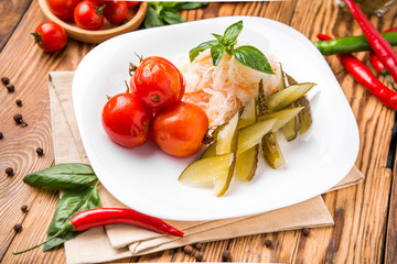beautiful and tasty food on a plate