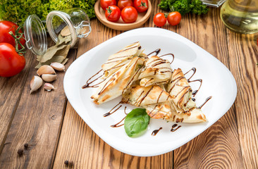 beautiful and tasty food on a plate