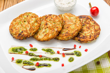 veggie burger with spinach and vegetables