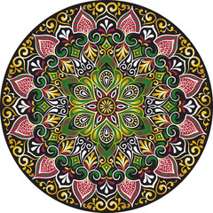 Drawing of a floral mandala
