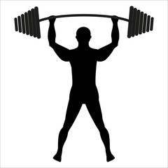 sports people silhouette figure weightlifting