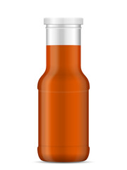 Bottle with sauce