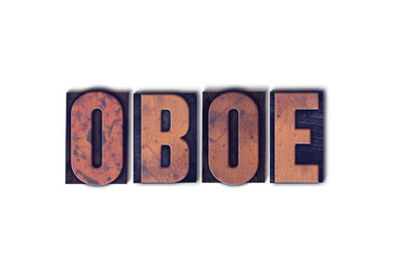 Oboe Concept Isolated Letterpress Word