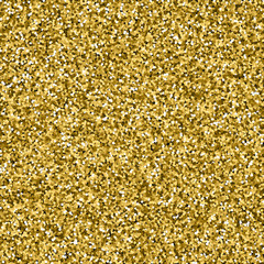 Round gold glitter. Scattered pattern with round gold glitter on black background. Resplendent Vector illustration.