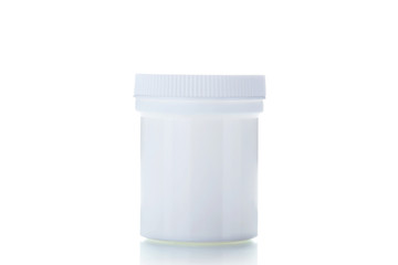 Cosmetic bottle isolated on a white background
