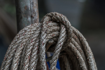 old catamaran rope
