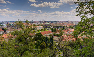 Prague city view from Prague castle