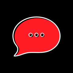 Chat icon. Dialog text