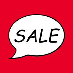 Banner Sale. Speech bubble icon