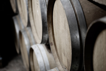 Details of wine barrels