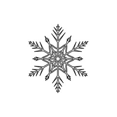 Snowflake black isolated