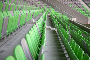 Obraz premium Public signs on seats