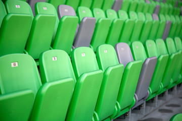 Obraz premium Public signs on seats