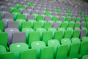 Naklejka premium Public signs on seats