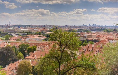 Fototapeta premium Prague city view and skyline from Prague castle