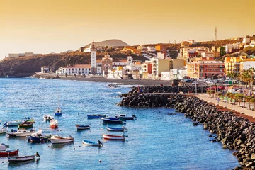 Foto op Canvas Beautiful view over Candelaria city on the coast of Canary island in Tenerife, Spain © cristianbalate