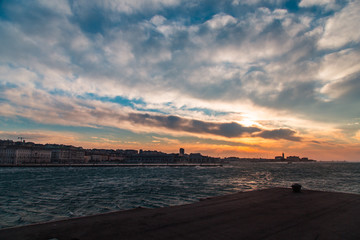 Fototapeta na wymiar Windy day in the city of Trieste
