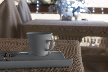 white ceramic coffee cup on the table
