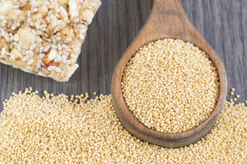 Cereal bar with amaranth seeds - Amaranthus