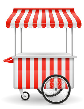 street food cart vector illustration