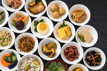 ごはんとおかずいろいろ　Side dishes of rice japanese food