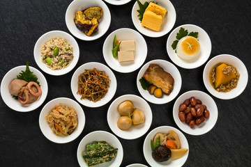 Obraz na płótnie Canvas ごはんとおかずいろいろ　Side dishes of rice japanese food