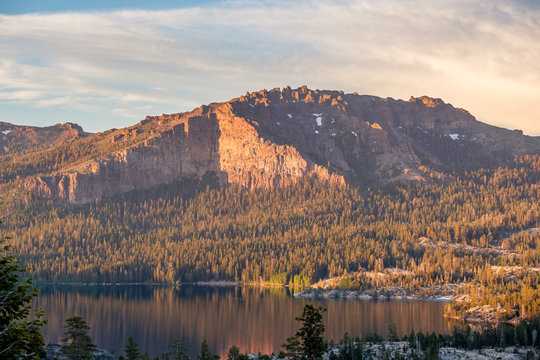 Sunset At Silver Lake, California