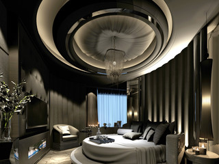 3d render of modern bedroom