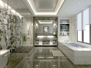 3d render of modern bathroom