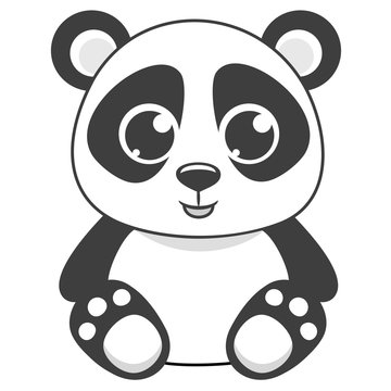 Cartoon Panda Vector Illustration.