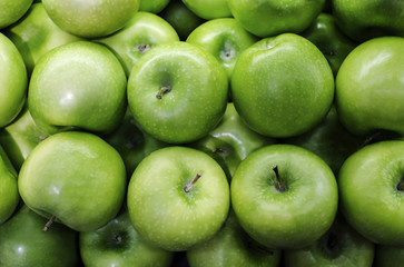 Fresh green apple background