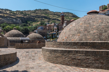 Tbilisi, Georgia, Eastern Europe - Abanotubani sulphur bath district in the Old Town section of the city.