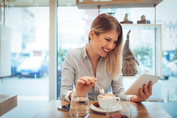 Businesswoman On A Coffee Break