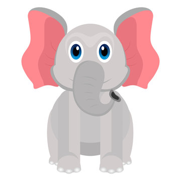 Isolated cute elephant
