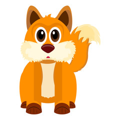 Isolated cute fox