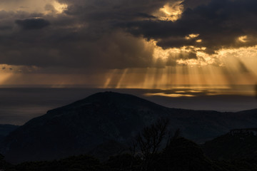 Curtain of Light, Kythira, Cyclades, Ionan, Mediterranean, Greece, Europe.