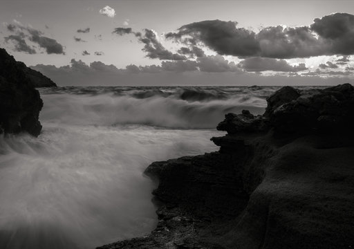 Angry was the Sea, Kythira, Cyclades, Ionan, Mediterranean, Greece, Europe.