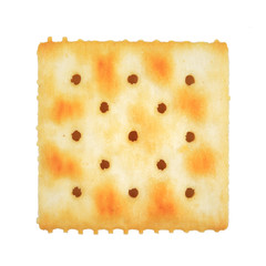 Cracker on white background
