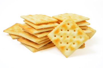 Fototapeta premium Crackers on white background