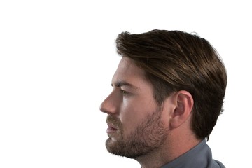 Fototapeta premium Man standing against white background