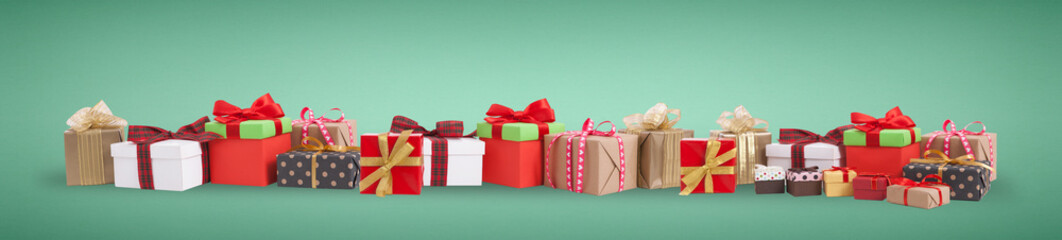 Gift boxes banner.