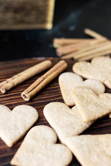 Cookies in the form of heart for Valentine's day
