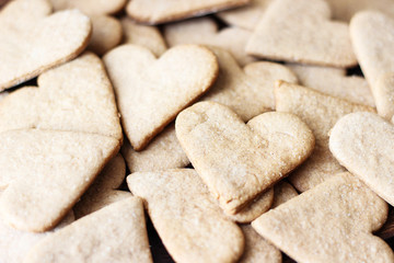 Cookies in the form of heart for Valentine's day