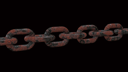 Obraz premium Chain 3d rendering