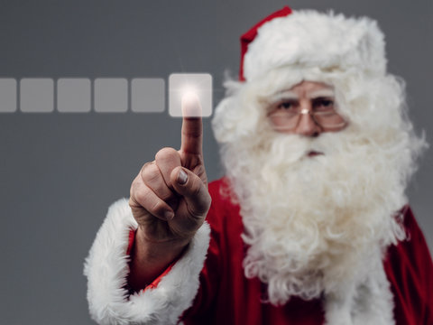 Santa Claus using a touch screen user interface