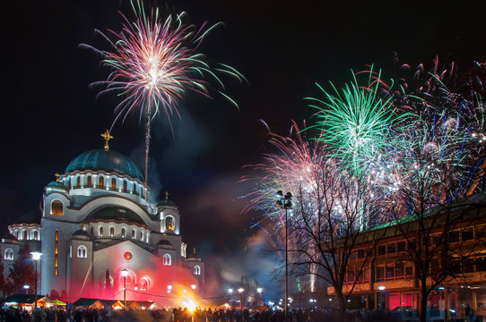 Orthodox New Year's Fireworks - Powered by Adobe