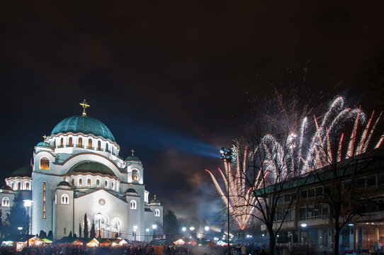 Orthodox New Year's fireworks